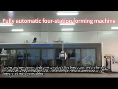 Czterostacjonarna próżniowa maszyna do tworzenia plastikowych pudełek owocowych