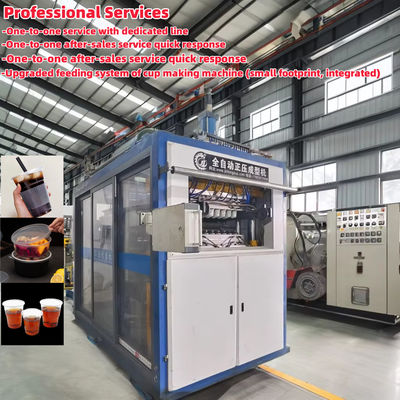 Całkowicie zautomatyzowana maszyna do tworzenia plastikowych kubków jednorazowych 750*430mm Obszar formowania dla materiału PP/PS/PET