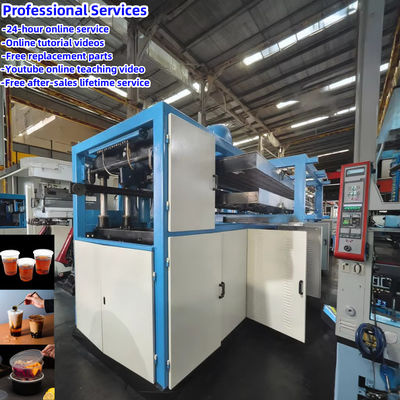 Elektryczne ogrzewanie PP/PS Plastic Thermoforming Machine do produkcji świątecznych kubków z lodami