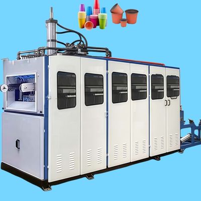 Całkowicie automatyczna maszyna do termoformowania plastikowych kubków do lodów