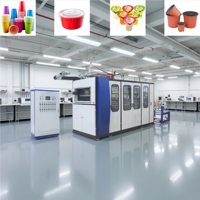 Termoformierka do tworzyw sztucznych sterowana PLC do produkcji kubków i pojemników
