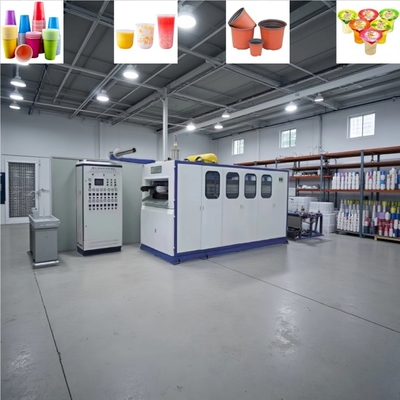 PLC Plastic Thermoforming Machine 4100x1500x2200mm do kubków i pojemników